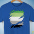 Aromantic Pride Flag Ripped Reveal Premium Unisex T-Shirt - Royal Blue